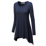 Lock and Love LL Womens Long Sleeve Asymmetrical Hem Trapeze Tunic Top - Made In USA - Košulje - kratke - $22.79  ~ 144,78kn