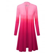 Lock and Love LL Womens Long Sleeve Ombre Open Front Long Cardigan with Stretch - Košulje - kratke - $25.64  ~ 162,88kn