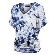 Lock and Love LL Womens Short Sleeve Heart Shape Tie-Dye Ombre Dolman Top - Made In USA - Košulje - kratke - $25.64  ~ 162,88kn