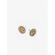 Logo Gold-Tone Stud Earrings - Brincos - $75.00  ~ 64.42€