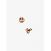 Logo Rose Gold-Tone Stud Earrings - Kolczyki - $75.00  ~ 64.42€