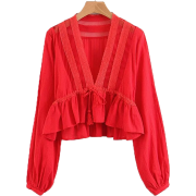 Long Sleeve Puff Sleeve Top - Košulje - kratke - $28.99  ~ 184,16kn