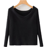 Long sleeved shoulder-length solid color - Pullover - $28.99  ~ 24.90€