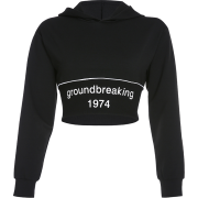 Loose sports print slim waist sweater - Majice - kratke - $25.99  ~ 22.32€