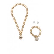 Love Chain Necklace with Bracelet and Earrings - Earrings - $7.99 
