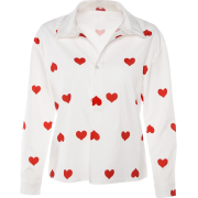 Love Print Lapel Long Sleeve Shirt - Košulje - kratke - $27.99  ~ 177,81kn