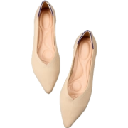 Lovskoo Flats Beige pointy pointed - Balerinke - 