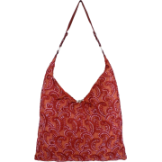 Luscious Feather like Pattern Handmade Beaded Shopper Hobo Handbag Satchel Purse Tote Bag Red - Hand bag - $35.50 