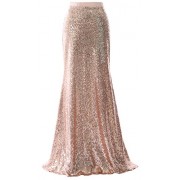 MACloth Elegant High Waist Sequin Long Skirt Mermaid Skirt Bridesmaid Dress - Accessories - $198.00 