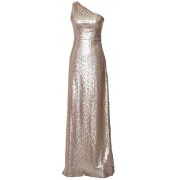 MACloth Women One Shoulder Long Bridesmaid Dress 2017 Sequin Formal Evening Gown - Dresses - $388.00 