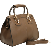 MARISSA Office Tote Top Double Handle Doctor Style Bowler Handbag Satchel Purse Shoulder Bag Brown - Hand bag - $35.50 