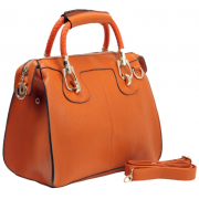 MARISSA Office Tote Top Double Handle Doctor Style Bowler Handbag Satchel Purse Shoulder Bag Orange - Hand bag - $35.50 