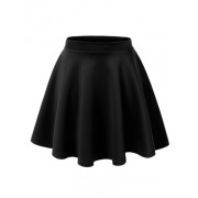 MBJ Womens Basic Versatile Stretchy Flared Skater Skirt - Made in USA - Skirts - $18.40 