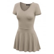 MBJ Womens Lightweight Short Sleeve Peplum Top/Dress - Made in USA - Košulje - kratke - $22.79  ~ 144,78kn