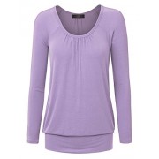 MBJ Womens Long Sleeve Front and Back Shirring Raglan Top - Made In USA - Košulje - kratke - $25.64  ~ 162,88kn