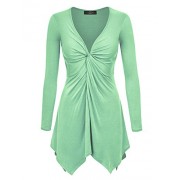 MBJ Womens Long Sleeve Knot Baby Doll Tunic Top - Made In USA - Košulje - kratke - $25.64  ~ 162,88kn