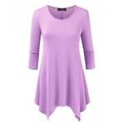 MBJ Womens Round Neck 3/4 Sleeve Loose Fit Top - Made in USA - Košulje - kratke - $21.36  ~ 135,69kn