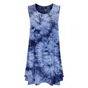 MBJ Womens Tie Dye Round Neck Sleeveless Trapeze Dress Tunic Top - Made in USA - Košulje - kratke - $14.95  ~ 94,97kn