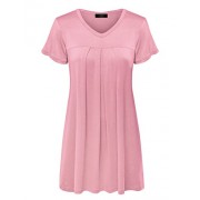 MBJ Womens V Neck Short Sleeve Pleats Tunic Top - Made in USA - Košulje - kratke - $22.79  ~ 144,78kn