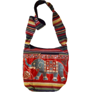 MG Decor Madhu's Collection Gypsy Recycled Patchwork Sling Cross Body Elephant Bag/Purse - Bolsas - $17.99  ~ 15.45€