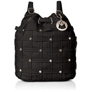 MG Collection Studded Woven Bucket Drawstring Backpack - Accessories - $44.58 