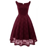 MILANO BRIDE Homecoming Dress for Juniors Floral Lace Short Cocktail Wedding Party Dresses - Dresses - $20.89 