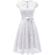 MILANO BRIDE Women's Wedding Dress, Sweetheart Lace Dress Short Casual Cocktail Party Homecoming Dress - Dresses - $30.89 