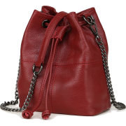 MINI SOFT GENUINE LEATHER BUCKET BAG - Kleine Taschen - $76.97  ~ 66.11€