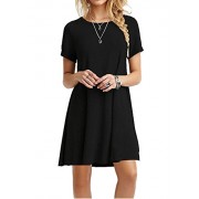 MOLERANI Women's Casual Plain Short Sleeve Simple T-Shirt Loose Dress - Košulje - kratke - $39.99  ~ 254,04kn