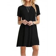 MOLERANI Women's Casual Plain Short Sleeve Simple T-Shirt Loose Dress - Accessories - $39.99 