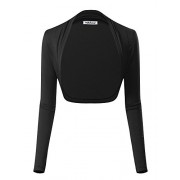 MSBASIC Womens Versatile Open Front Lightweight Long Sleeve Bolero Shrug - Shirts - $20.99 