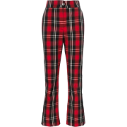 MSGM Check Kick Flare Trousers - Pantaloni capri - $590.00  ~ 506.74€