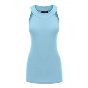 Made By Johnny MBJ Womens Round Halter Neck Sleeveless Tank Top - Košulje - kratke - $21.36  ~ 135,69kn