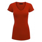 Made By Johnny Womens Basic Fitted Short Sleeve V-Neck T Shirt - Košulje - kratke - $15.64  ~ 99,35kn