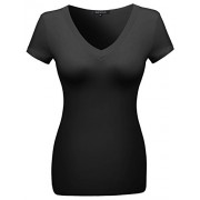 Made by Emma MBE Women's Basic Solid Vneck & Round Neck Short Sleeve - Underwear - $6.75 