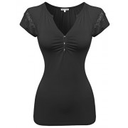 Made by Emma MBE Women's Solid Cute Detail Casual Tee Shirt - Нижнее белье - $9.47  ~ 8.13€