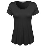 Made by Emma Women's Basic Short Sleeve Pocket Rayon Scoop V Neck Top Shirts Tee - Košulje - kratke - $7.99  ~ 50,76kn