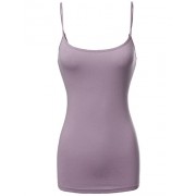 Made by Emma Women's Basic Solid Long Length Adjustable Spaghetti Strap Tank Top - Underwear - $8.65 
