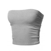 Made by Emma Women's Causal Summer Cute Sexy Built-in Bra Tube Crop Top - Košulje - kratke - $7.75  ~ 49,23kn