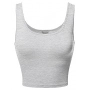 Made by Emma Women's Junior Sized Basic Solid Sleeveless Crop Tank Top - Košulje - kratke - $7.99  ~ 50,76kn