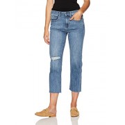 Madison Denim Women's Crosby Straight Leg Crop Jean with Cut Off Hem - Flats - $79.95 