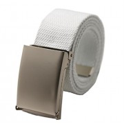 Maikun Men's Tactical Belt Metal Buclkle Solid Color Canvas Belt - Belt - $29.00 