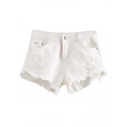 MakeMeChic Women's Cutoff Pocket Distressed Ripped Jean Denim Shorts - Hlače - kratke - $15.99  ~ 101,58kn
