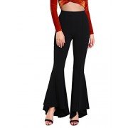MakeMeChic Women's Solid Flare Pants Stretchy Bell Bottom Trousers - Pantalones - $21.99  ~ 18.89€