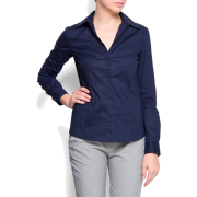 Mango Women's Basic Shirt Navy - Košulje - kratke - $39.99  ~ 254,04kn