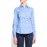 Mango Women's Basic Shirt Sky Blue - Košulje - kratke - $39.99  ~ 254,04kn