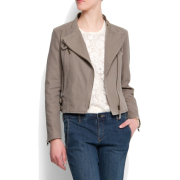 Mango Women's Biker Jacket Khaki - Jacket - coats - $74.99 