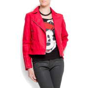 Mango Women's Biker Jacket Red - Jacket - coats - $119.99 