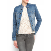 Mango Women's Buttons Detail Denim Jacket Medium Denim - Jacket - coats - $74.99 
