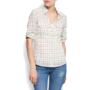 Mango Women's Check Shirt FLUOR LEMMON - Košulje - kratke - $49.99  ~ 317,57kn